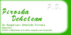 piroska dehelean business card